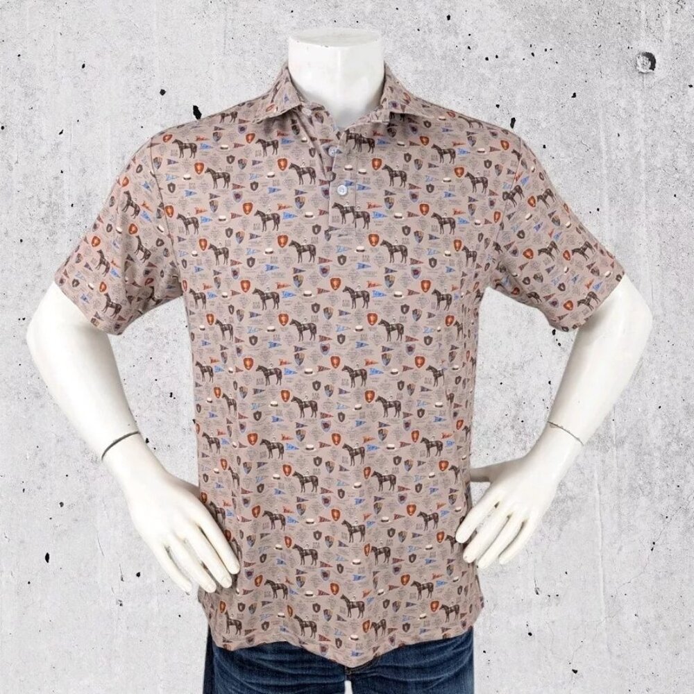 Kentucky Derby Polo Shirt Size Small Churchill Downs Chrome Studio